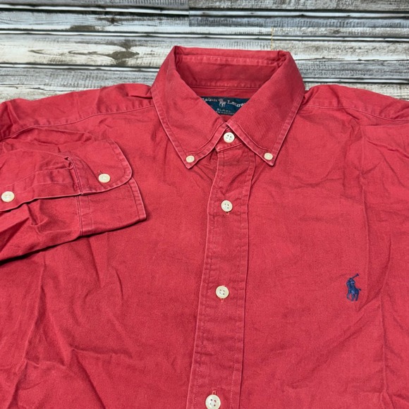 Ralph Lauren Other - Ralph Lauren Button Down Shirt Mens Medium Red Blake Long Sleeve Cotton